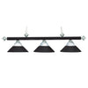 3 LT-54'' BILLIARD LIGHT-MATTE BLACK & STAINLESS