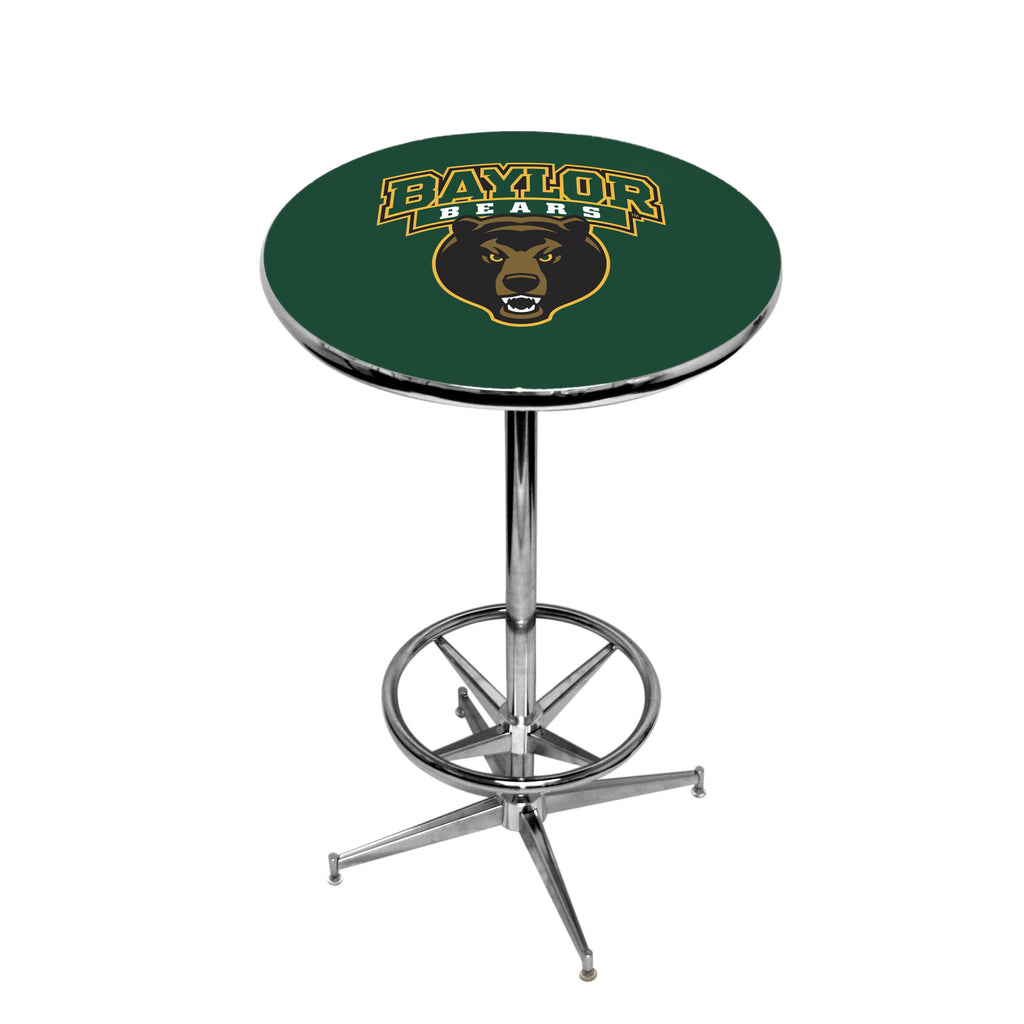 BAYLOR CHROME FOOT RING PUB TABLE GREEN - BAYPTR201