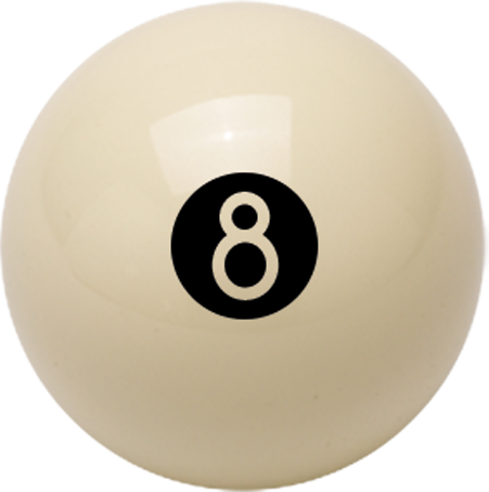Aramith BB8BW White 8 Ball Billiard Balls