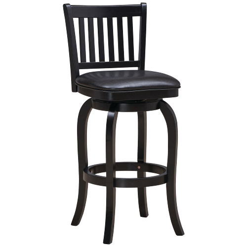 BACKED BARSTOOL SQUARE SEAT - BLACK