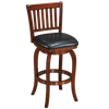 BACKED BARSTOOL SQUARE SEAT - CHESTNUT