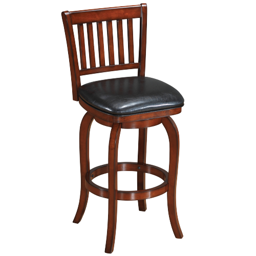 BACKED BARSTOOL SQUARE SEAT - CHESTNUT