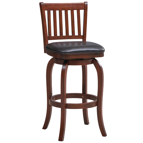 BACKED BARSTOOL SQUARE SEAT - ENGLISH TUDOR