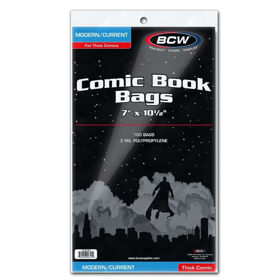 Comics And Art - Bcw Supplies: Bags: Current Comic Thick 100Ct (1-Cur-Thick)