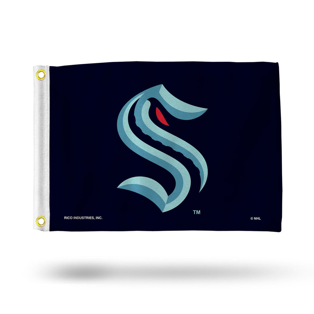 Seattle Kraken Flag 12x17 Striped Utility - Rico Industries