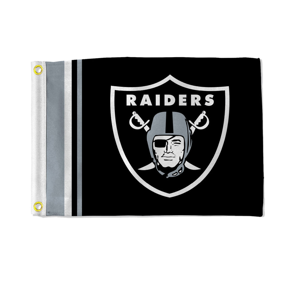 Las Vegas Raiders Flag 12x17 Striped Utility - Rico Industries
