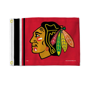Chicago Blackhawks Flag 12x17 Striped Utility - Rico Industries