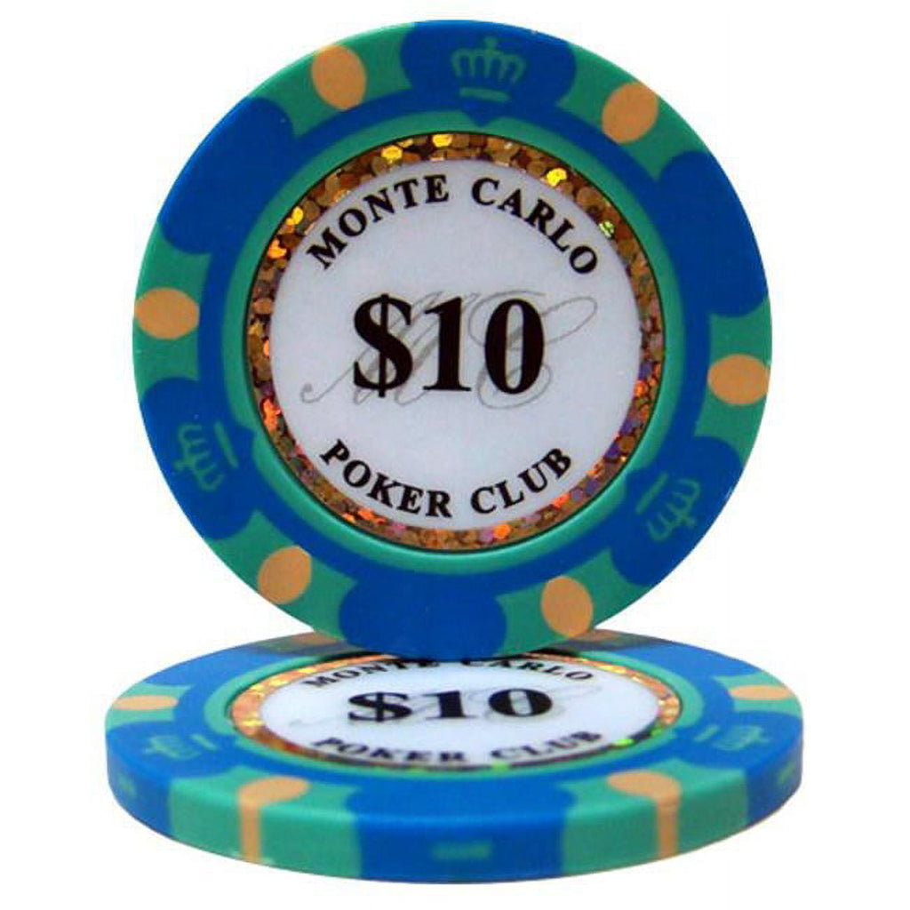 Brybelly Holdings CPMC-10-25 14 g Monte Carlo Poker Chips - Dollar 10  Roll Of 25