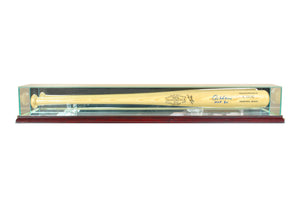 Glass Baseball Bat Display Case with Cherry Moulding