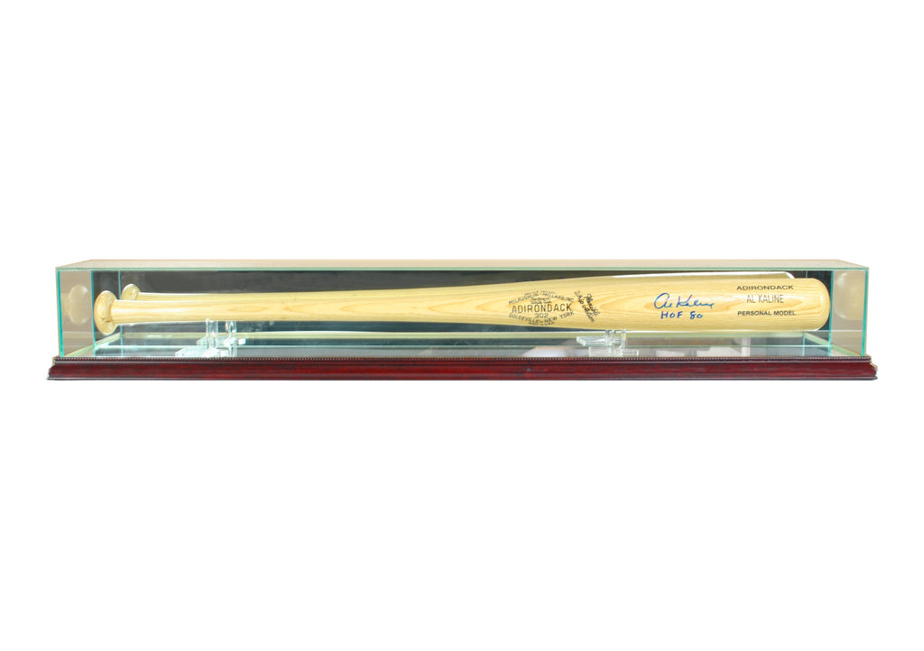 Glass Baseball Bat Display Case with Cherry Moulding