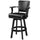 SWIVEL BARSTOOL WITH ARMS-BLACK