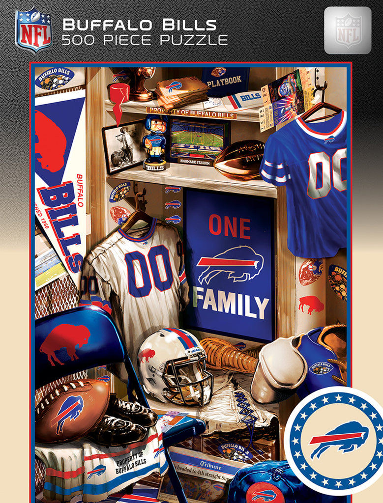 Buffalo Bills Puzzle 500 Piece Locker Room - Masterpieces Puzzle Company