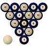 BRIGHAM YOUNG SCHOOL COLOR NUMBERED BILLIARD BALL SET BLUE SOLID/BLUE STRIPE - BYUBBS100N
