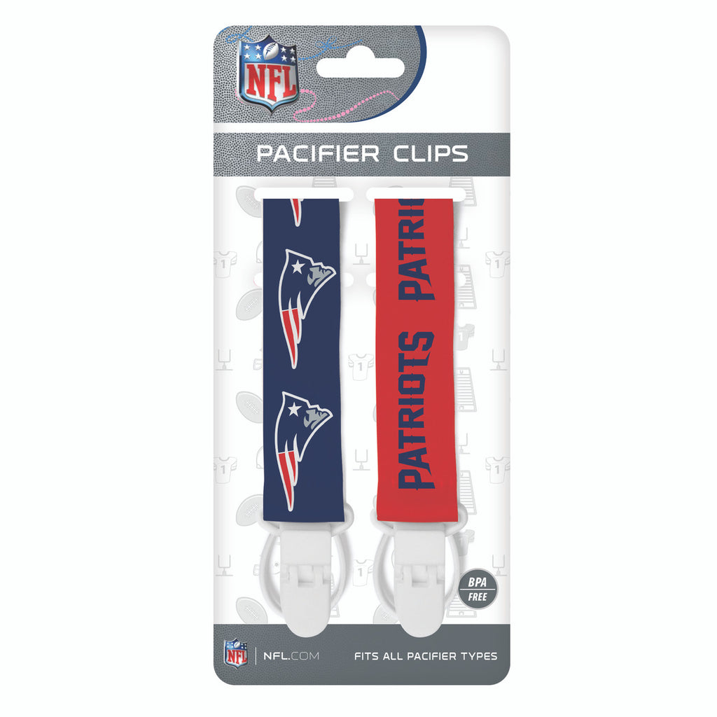 New England Patriots Pacifier Clips 2 Pack - Masterpieces Puzzle Company