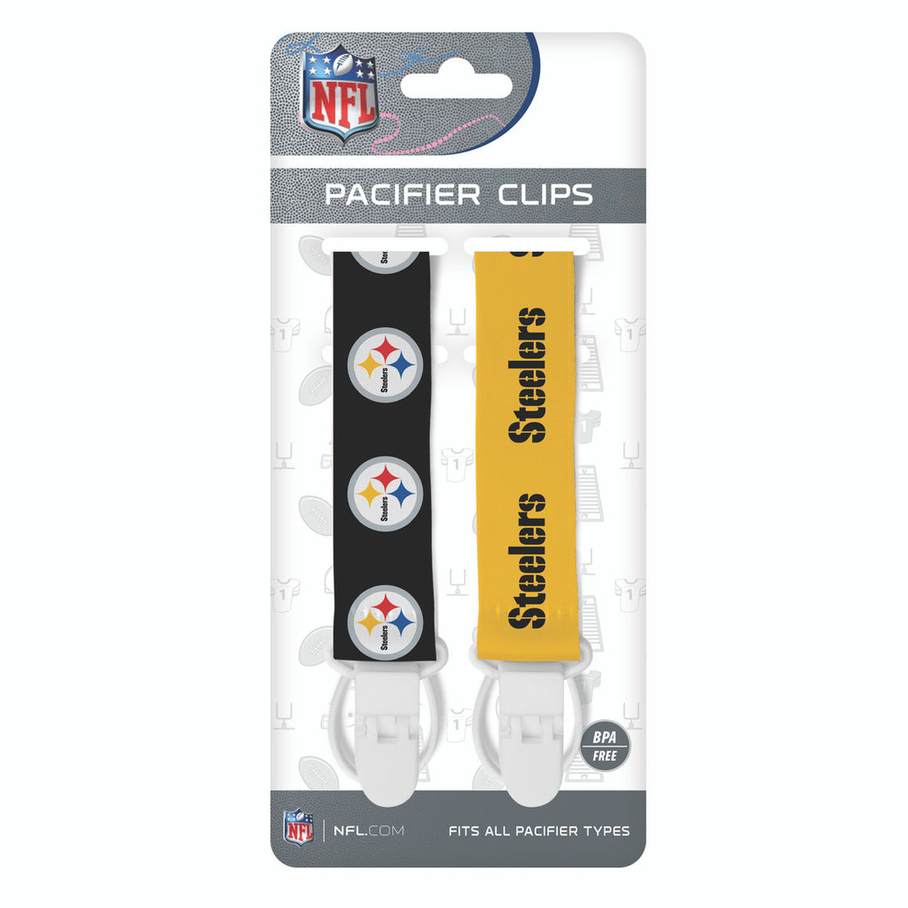 Pittsburgh Steelers Pacifier Clips 2 Pack - Masterpieces Puzzle Company