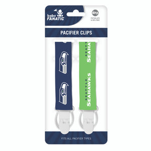 Seattle Seahawks Pacifier Clips 2 Pack - Masterpieces Puzzle Company