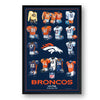 Denver Broncos Framed Print 10x13 Uniform Heritage - Sporticulture