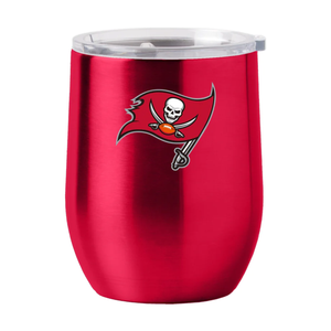 Tampa Bay Buccaneers Travel Tumbler 16oz Stainless Steel Curved - Logo Brands