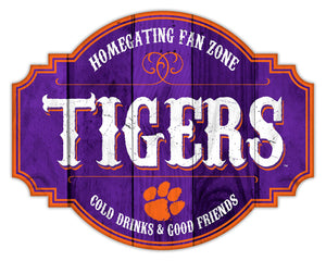 Clemson Tigers Sign Wood 12 Inch Homegating Tavern - Fan Creations