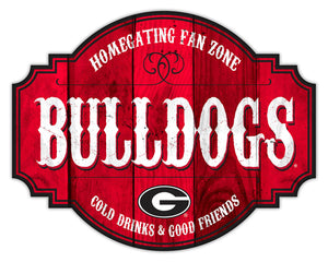 Georgia Bulldogs Sign Wood 12 Inch Homegating Tavern - Fan Creations