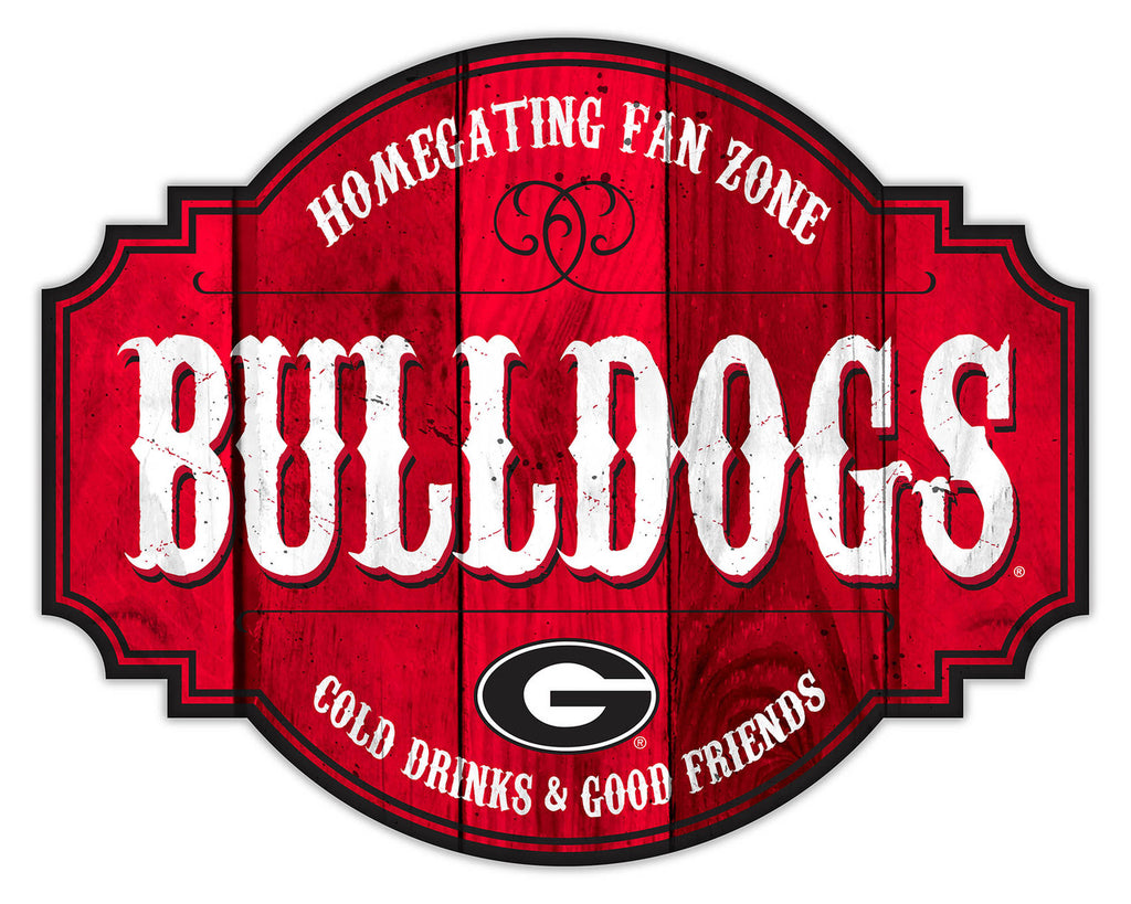 Georgia Bulldogs Sign Wood 12 Inch Homegating Tavern - Fan Creations