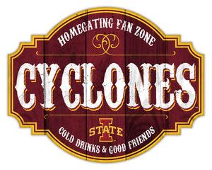 Iowa State Cyclones Sign Wood 12 Inch Homegating Tavern - Fan Creations
