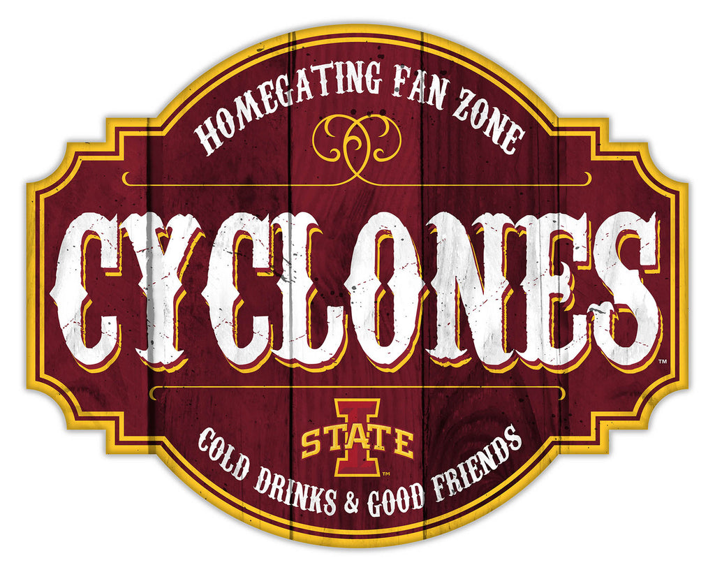 Iowa State Cyclones Sign Wood 12 Inch Homegating Tavern - Fan Creations