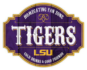 LSU Tigers Sign Wood 12 Inch Homegating Tavern - Fan Creations