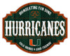 Miami Hurricanes Sign Wood 12 Inch Homegating Tavern - Fan Creations