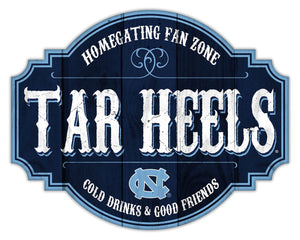 North Carolina Tar Heels Sign Wood 12 Inch Homegating Tavern - Fan Creations