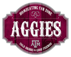 Texas A&M Aggies Sign Wood 12 Inch Homegating Tavern - Fan Creations