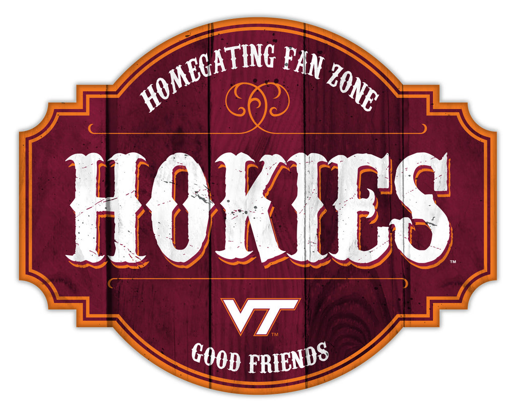 Virginia Tech Hokies Sign Wood 12 Inch Homegating Tavern - Special Order - Fan Creations