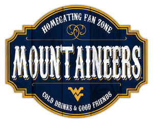 West Virginia Mountaineers Sign Wood 12 Inch Homegating Tavern - Fan Creations