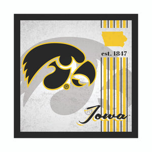 Iowa Hawkeyes Sign Wood 10x10 Album Design - Fan Creations