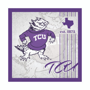 TCU Horned Frogs Sign Wood 10x10 Album Design - Fan Creations