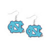 North Carolina Tar Heels Earrings Glitter Dazzle - Aminco