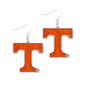 Tennessee Volunteers Earrings Glitter Dazzle - Aminco