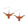 Texas Longhorns Earrings Glitter Dazzle - Aminco