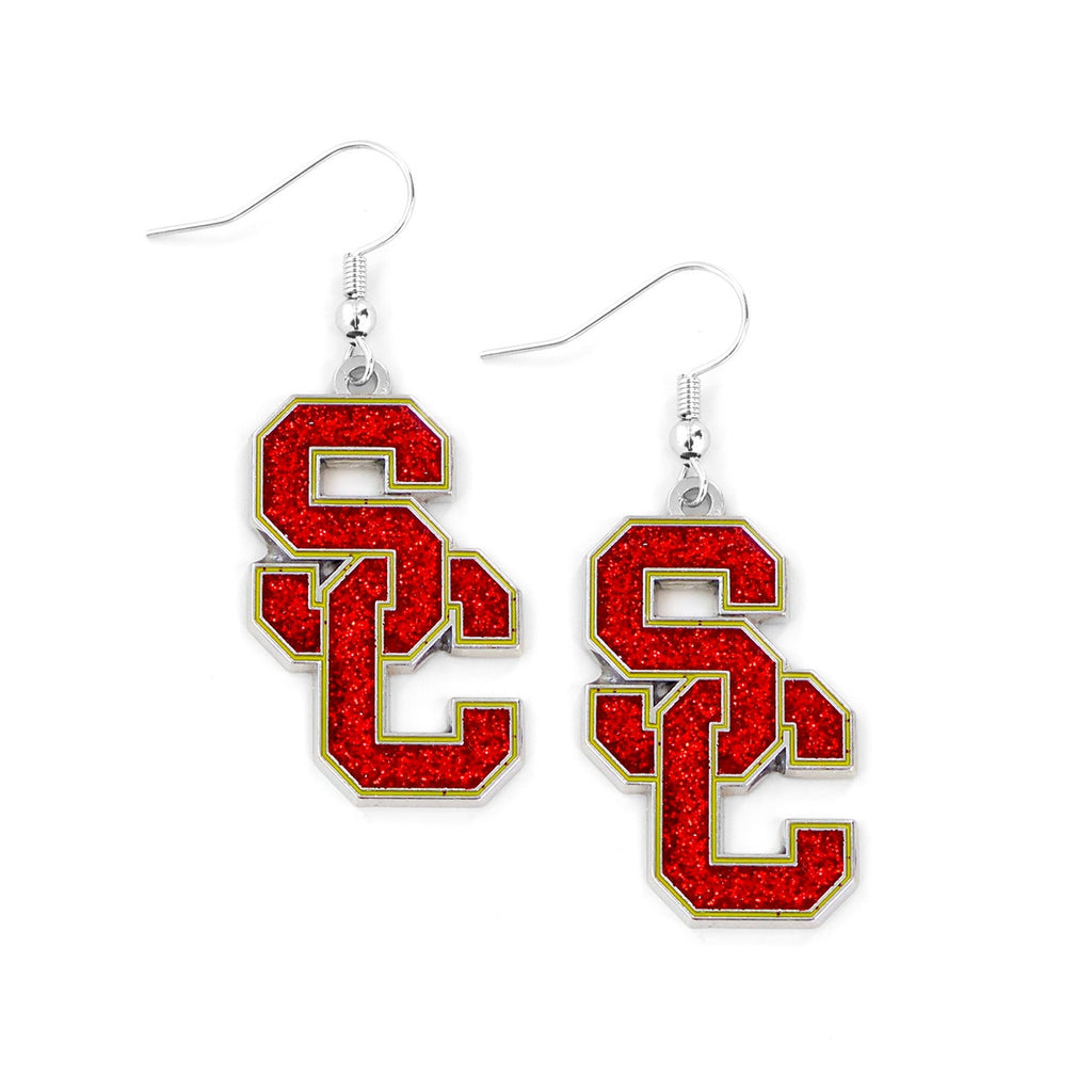 USC Trojans Earrings Glitter Dazzle - Aminco