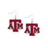Texas A&M Aggies Earrings Glitter Dazzle - Aminco