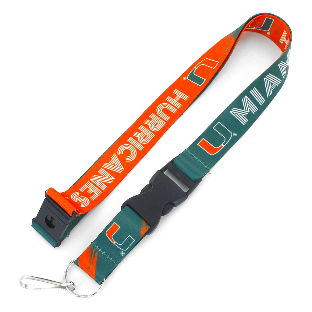 Miami Hurricanes Lanyard Crossfade Design - Aminco