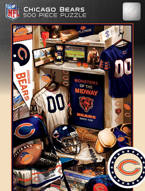 Chicago Bears Puzzle 500 Piece Locker Room - Masterpieces Puzzle Company