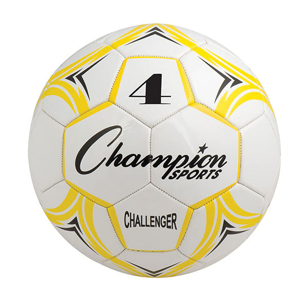 PerfectPitch Challenger Series Soccer Ball, Yellow & White - Size 4