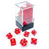 Chessex - Chessex Translucent Mini Polyhedral 7 Die Set Red/White