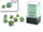 Chessex - Chessex Marble Mini Polyhedral 7 Die Set Green/Dark Green