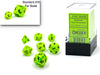 Chessex - Chessex Vortex Mini Polyhedral 7 Die Set Bright Green/Black