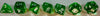 Chessex - Translucent Polyhedral Green/White 7-Die Set
