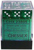Chessex - Chessex: Translucent Green/White D6 Dice Block