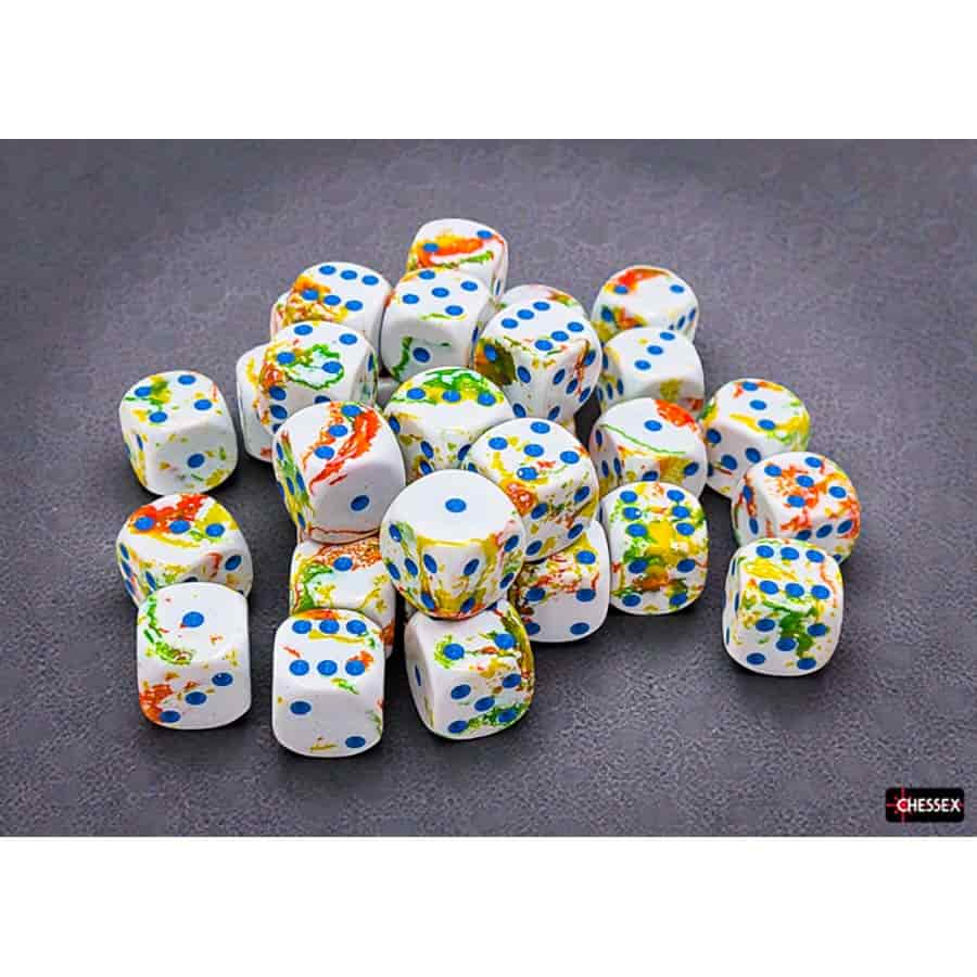 Chessex Mfg Co Llc -  Brushed Dice: 12Mm D6 Breezy With Blue Dice Block (36 Dice) Pre-Order