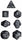 Chessex - Chessex: Speckled Ninja Black/Grey 7-Die Set